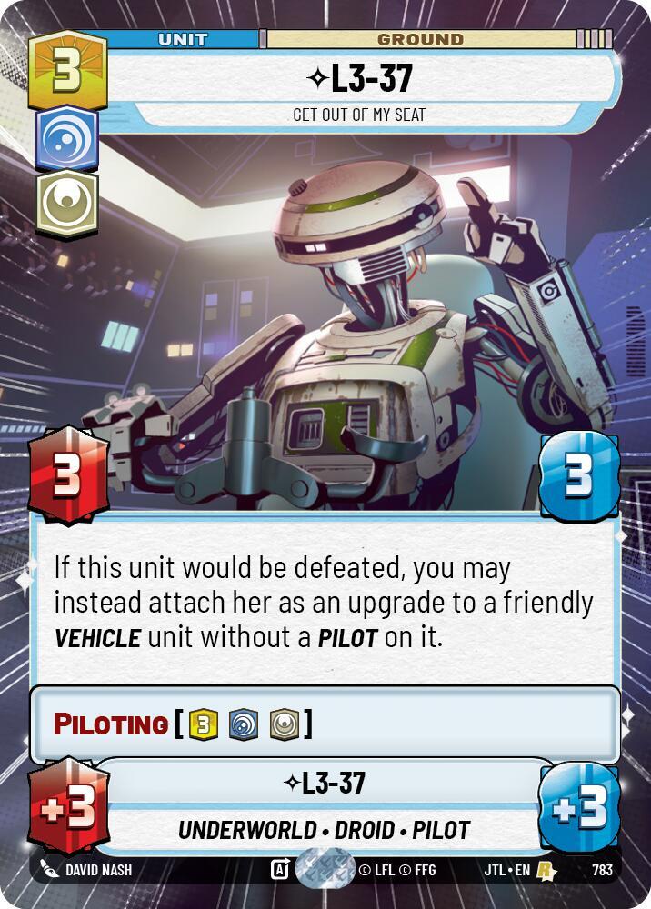 L3-37 - Get Out Of My Seat (Hyperspace Foil) [Jump to Lightspeed] 783