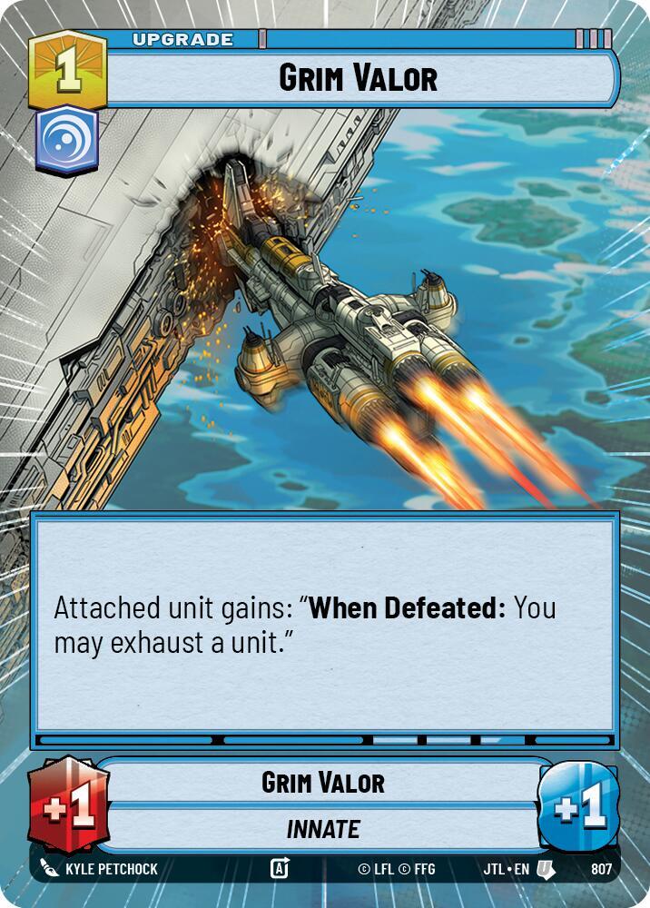 Grim Valor (Hyperspace Foil) [Jump to Lightspeed] 807