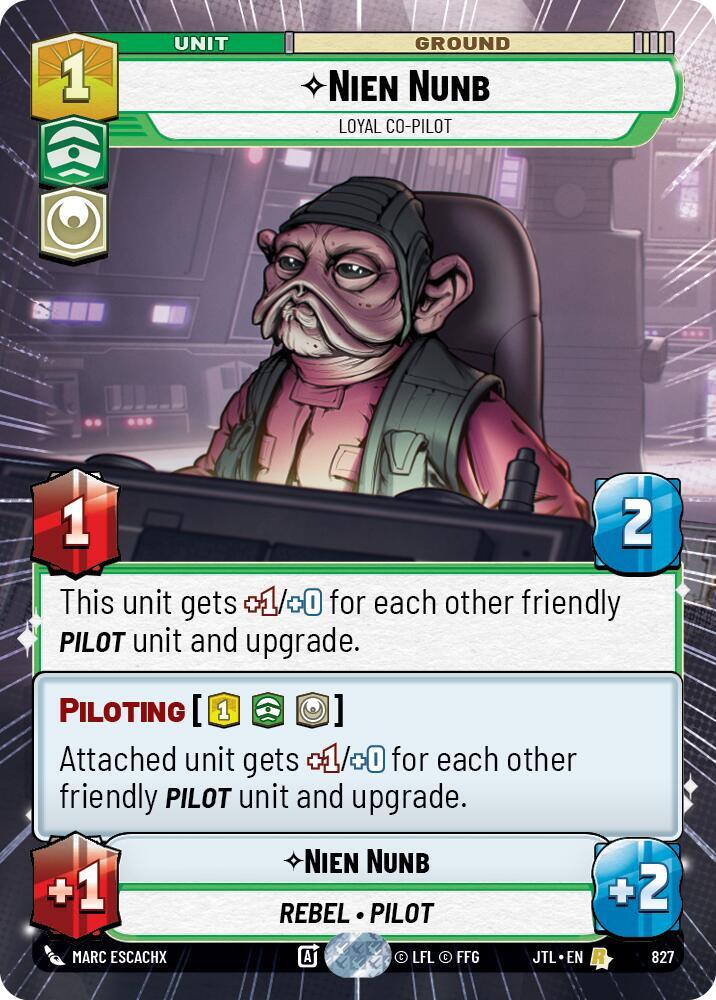Nien Nunb - Loyal Co-Pilot (Hyperspace Foil) [Jump to Lightspeed] 827