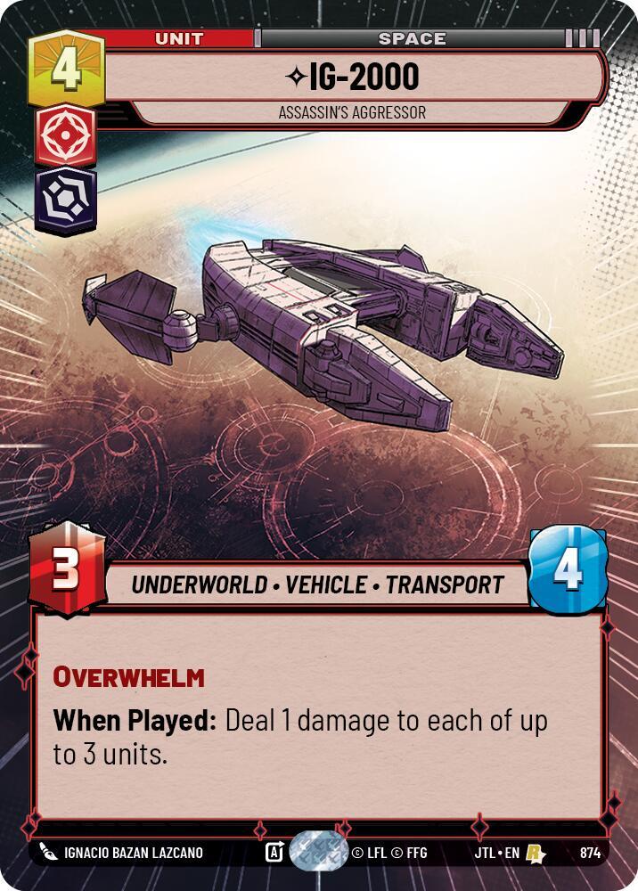 IG-2000 - Assassin's Aggressor (Hyperspace Foil) [Jump to Lightspeed] 874