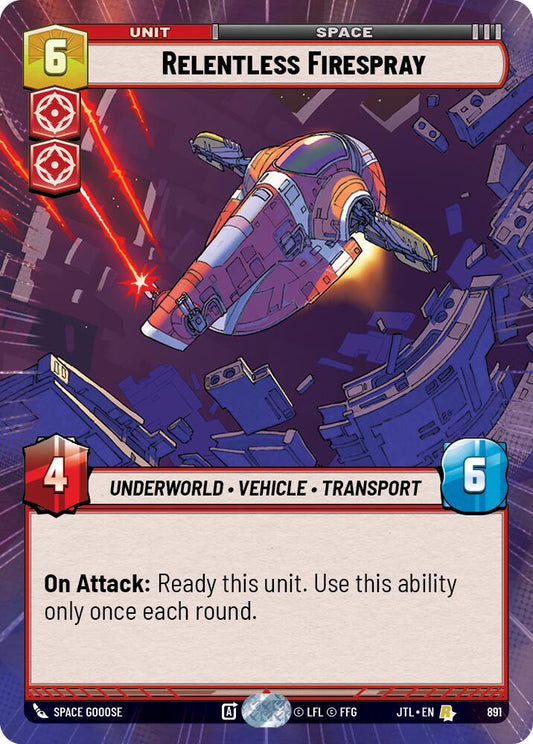 Relentless Firespray (Hyperspace Foil) [Jump to Lightspeed] 891