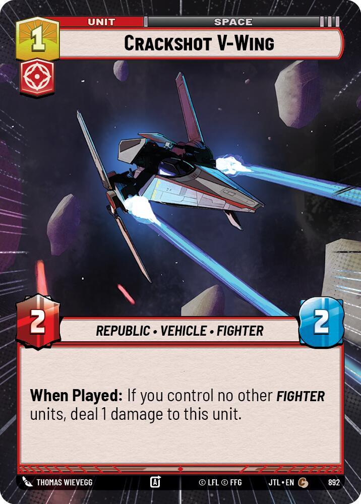 Crackshot V-Wing (Hyperspace Foil) [Jump to Lightspeed] 892