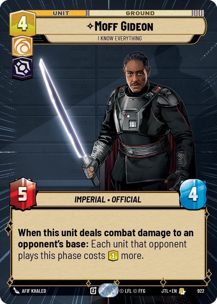 Moff Gideon - I Know Everything (Hyperspace Foil) [Jump to Lightspeed] 922