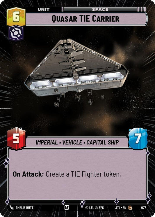 Quasar TIE Carrier (Hyperspace Foil) [Jump to Lightspeed] 977