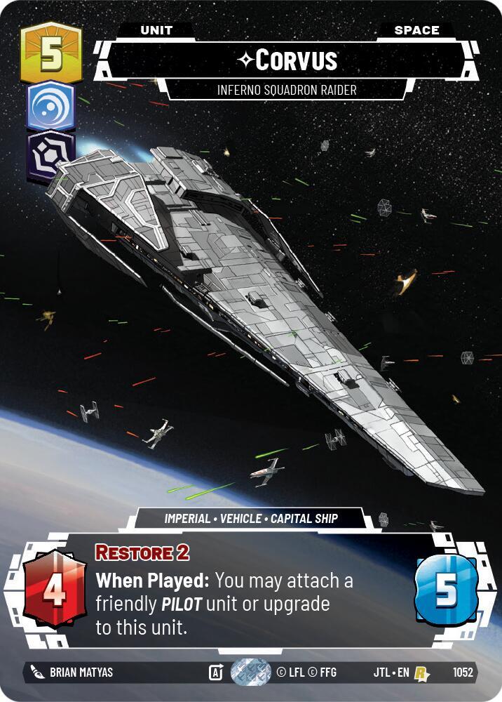 Corvus - Inferno Squadron Raider (Prestige Foil) [Jump to Lightspeed] 1052