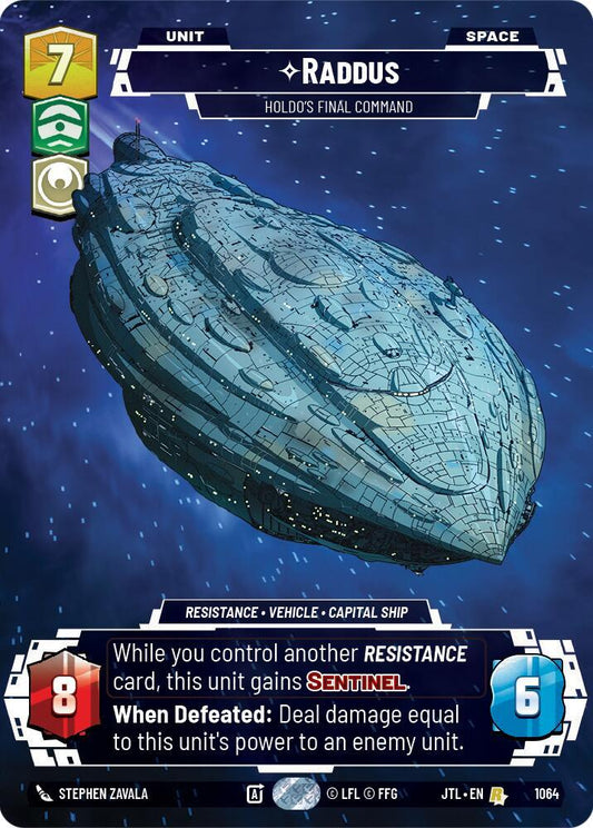 Raddus - Holdo's Final Command (Prestige Foil) [Jump to Lightspeed] 1064