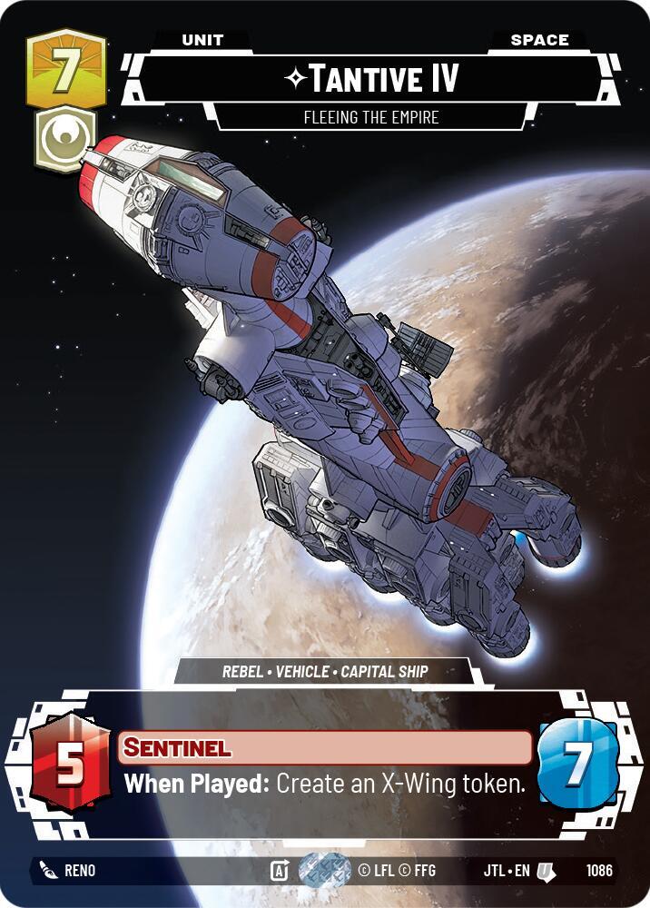 Tantive IV - Fleeing the Empire (Prestige Foil) [Jump to Lightspeed] 1086