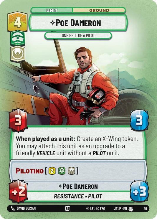 Poe Dameron - One Hell of a Pilot (Foil) [Jump to Lightspeed - Weekly Play Promos] 26