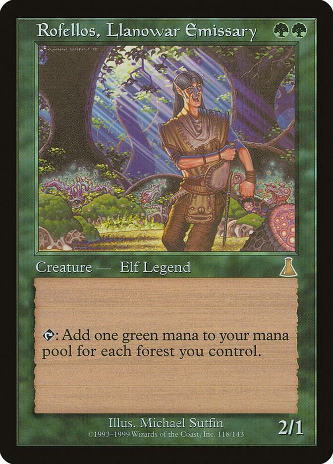 Rofellos, Llanowar Emissary [Urza's Destiny] 118