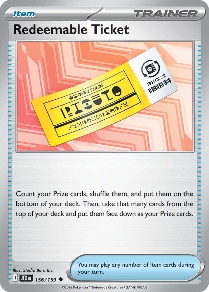 Redeemable Ticket [SV09: Journey Together] 156/159