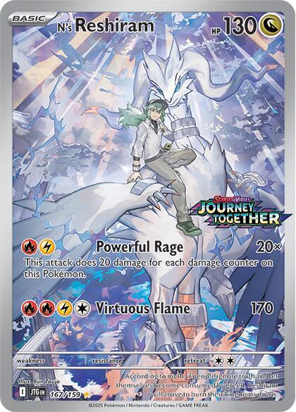N's Reshiram - 167/159 (Journey Together Stamped) [Miscellaneous Cards & Products] 167/159