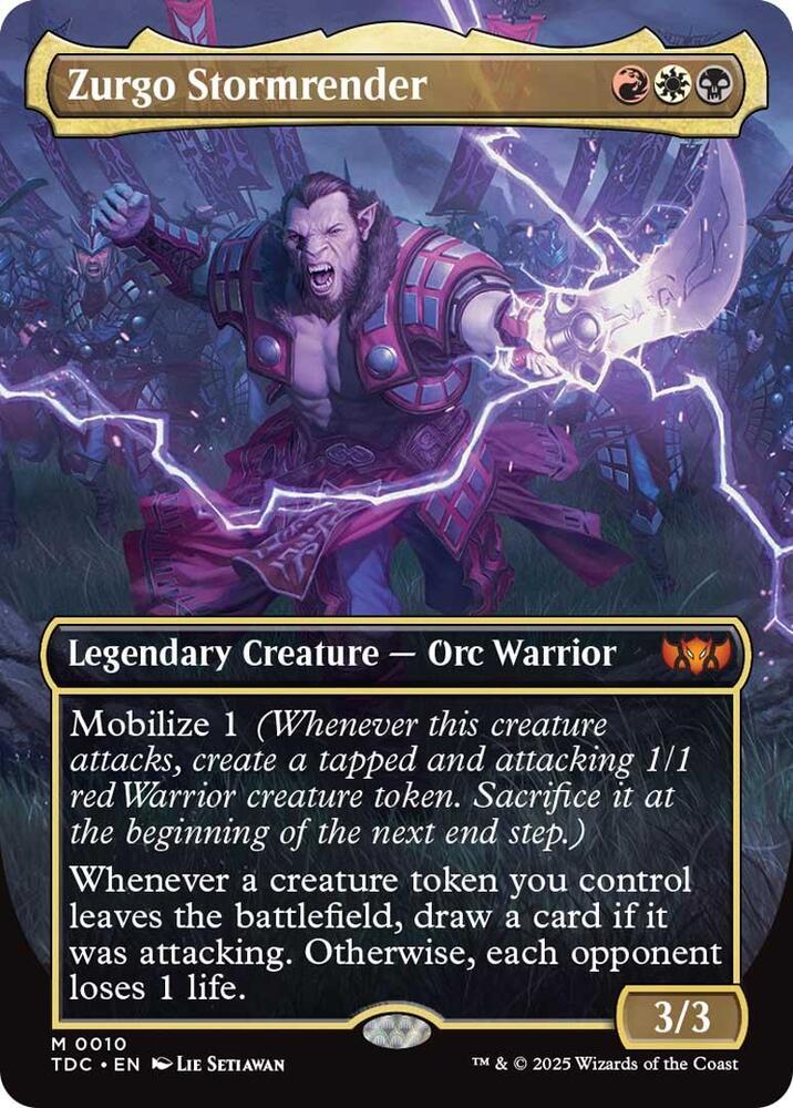 Zurgo Stormrender (Borderless) [Commander: Tarkir: Dragonstorm] 10