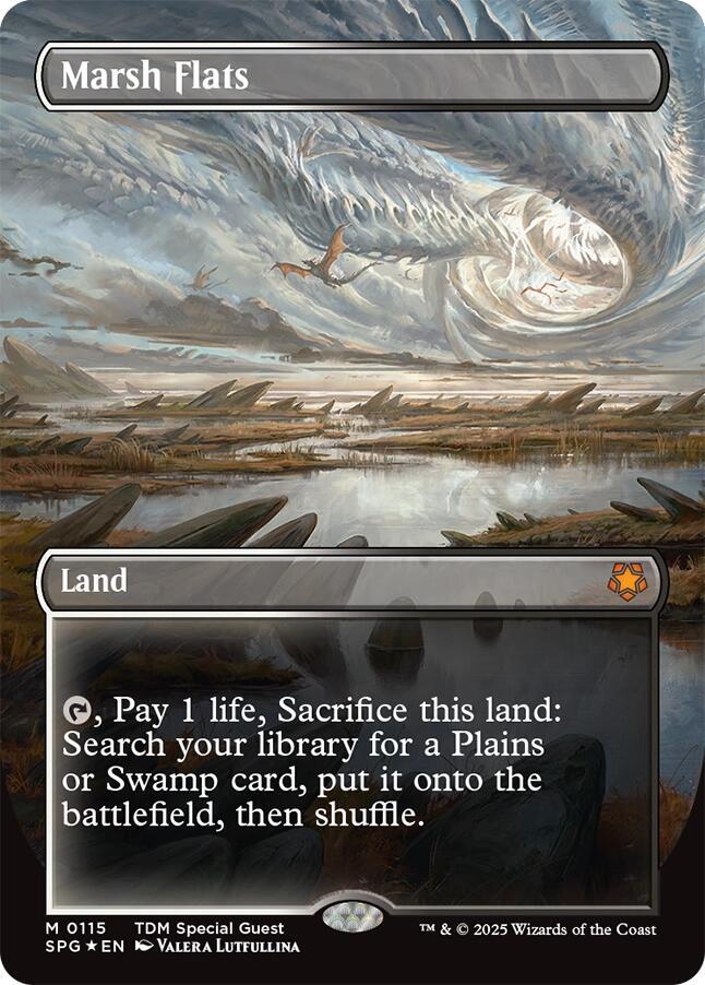 Marsh Flats (Borderless) (Dragonscale Foil) [Special Guests] 115
