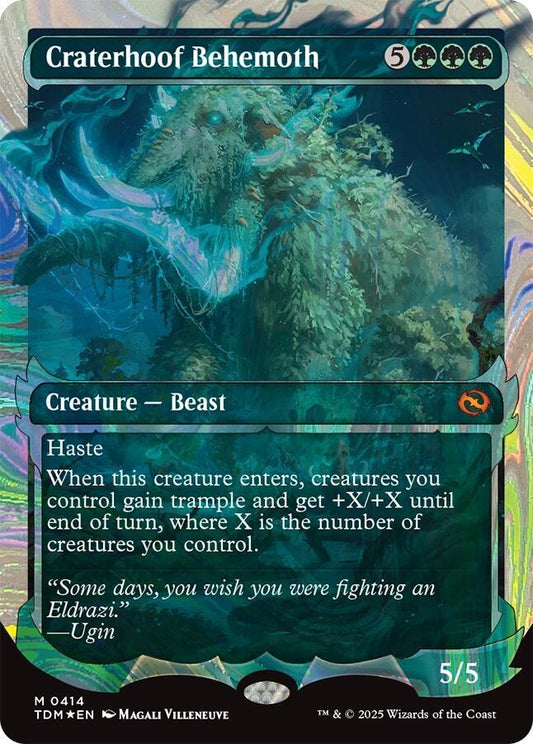 Craterhoof Behemoth (Showcase) (Halo Foil) [Tarkir: Dragonstorm] 414