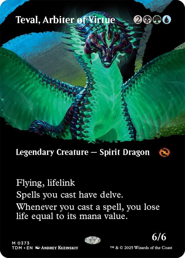 Teval, Arbiter of Virtue (Borderless) [Tarkir: Dragonstorm] 373