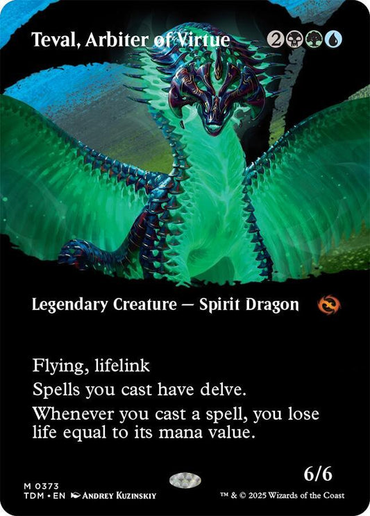 Teval, Arbiter of Virtue (Borderless) [Tarkir: Dragonstorm] 373