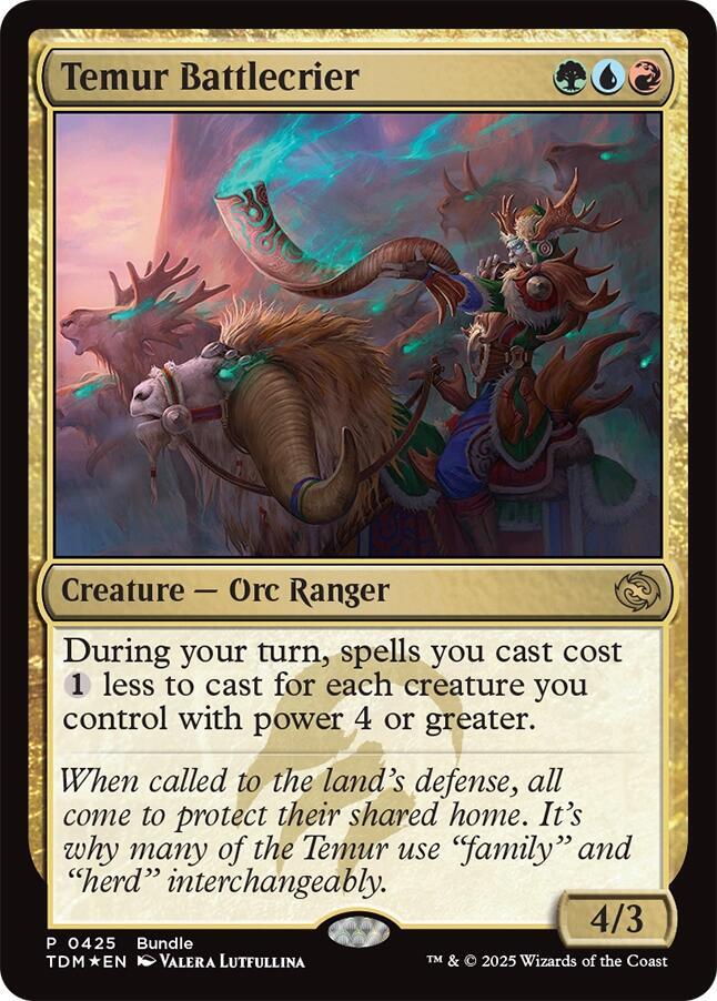 Temur Battlecrier (TDM Bundle) [Unique and Miscellaneous Promos] 425