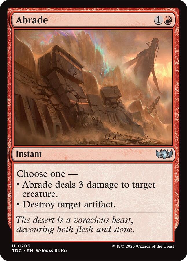 Abrade [Commander: Tarkir: Dragonstorm] 203