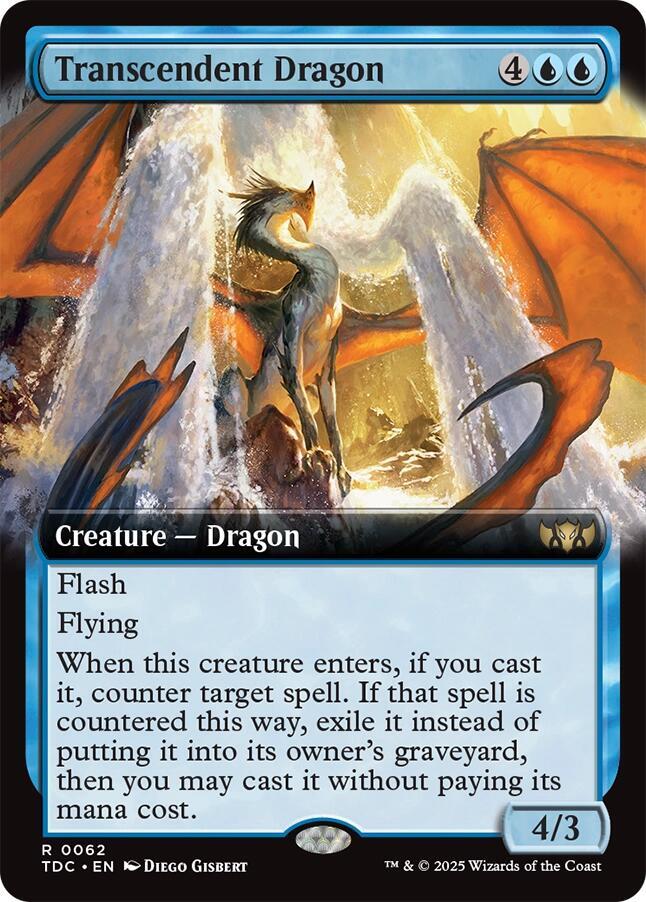 Transcendent Dragon (Extended Art) [Commander: Tarkir: Dragonstorm] 62