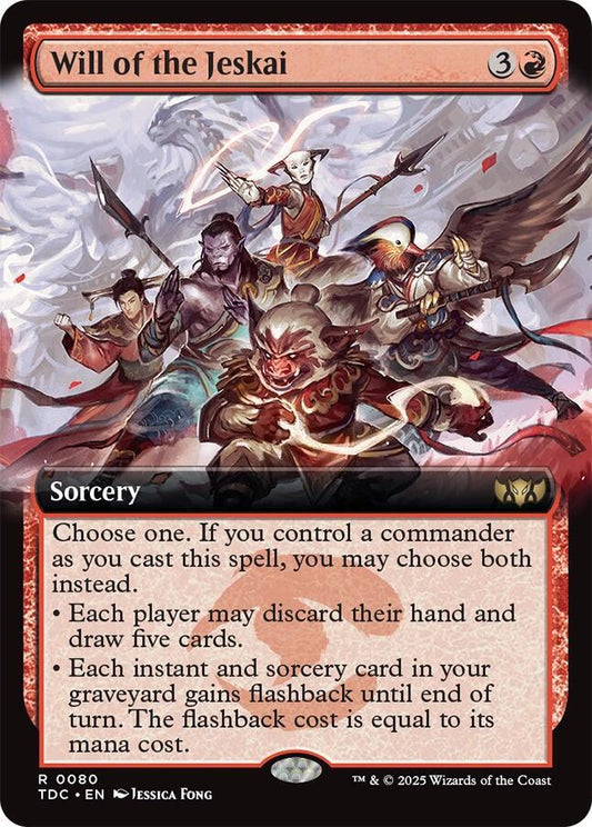 Will of the Jeskai (Extended Art) [Commander: Tarkir: Dragonstorm] 80