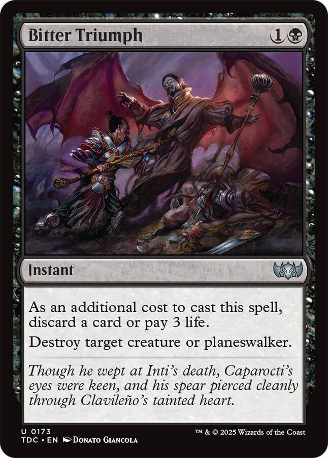 Bitter Triumph [Commander: Tarkir: Dragonstorm] 173