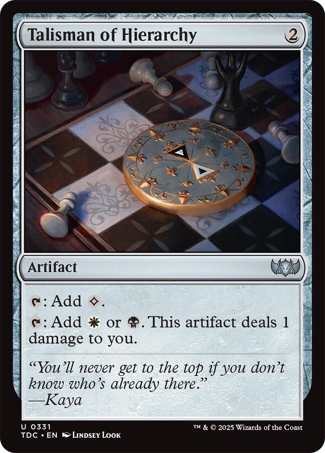 Talisman of Hierarchy [Commander: Tarkir: Dragonstorm] 331