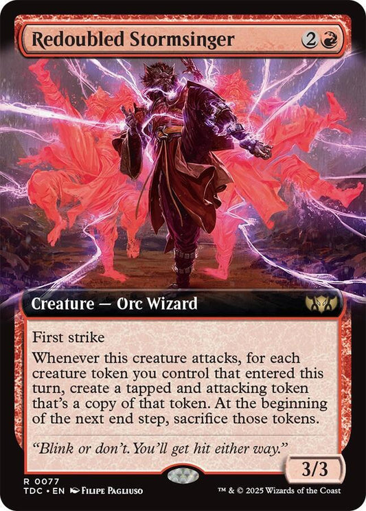 Redoubled Stormsinger (Extended Art) [Commander: Tarkir: Dragonstorm] 77