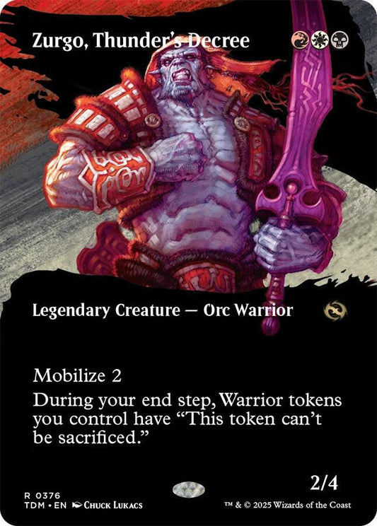 Zurgo, Thunder's Decree (Borderless) [Tarkir: Dragonstorm] 376