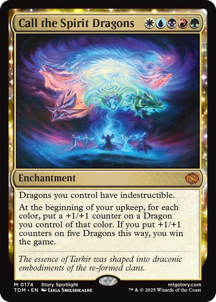 Call the Spirit Dragons [Tarkir: Dragonstorm] 174