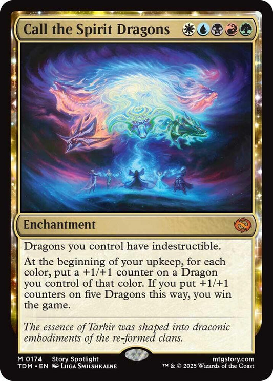 Call the Spirit Dragons [Tarkir: Dragonstorm] 174