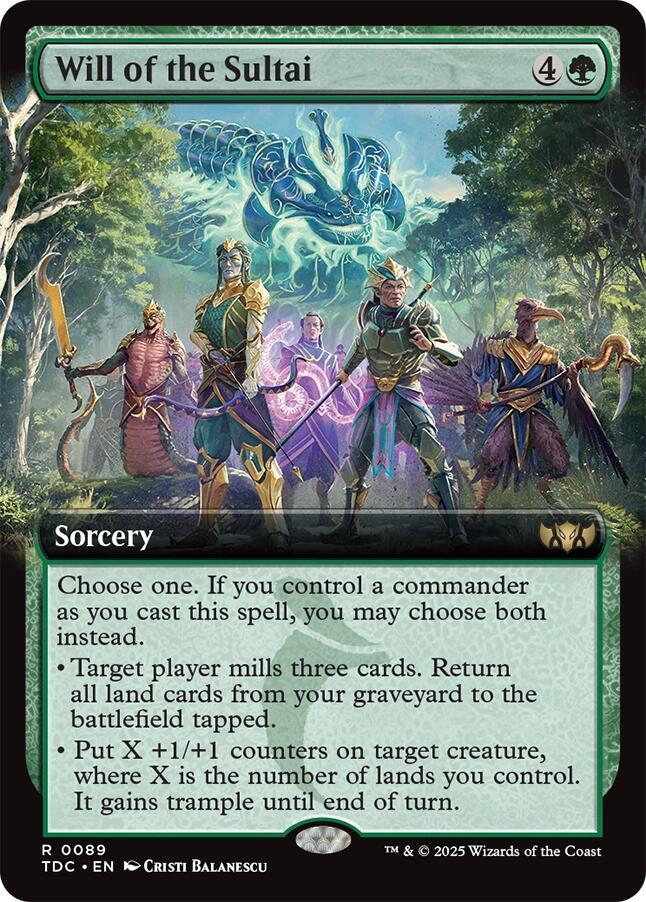 Will of the Sultai (Extended Art) [Commander: Tarkir: Dragonstorm] 89