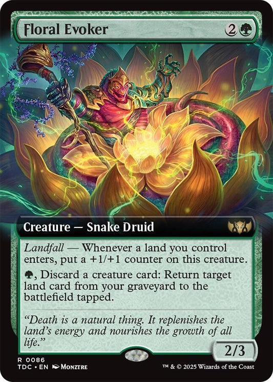 Floral Evoker (Extended Art) [Commander: Tarkir: Dragonstorm] 86