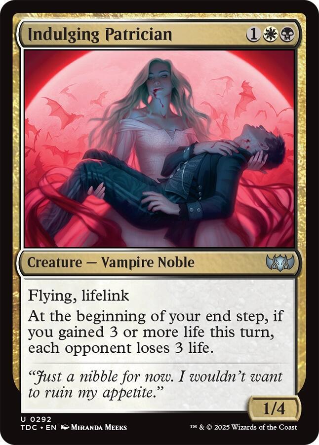 Indulging Patrician [Commander: Tarkir: Dragonstorm] 292