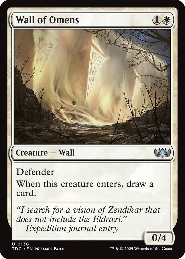 Wall of Omens [Commander: Tarkir: Dragonstorm] 138