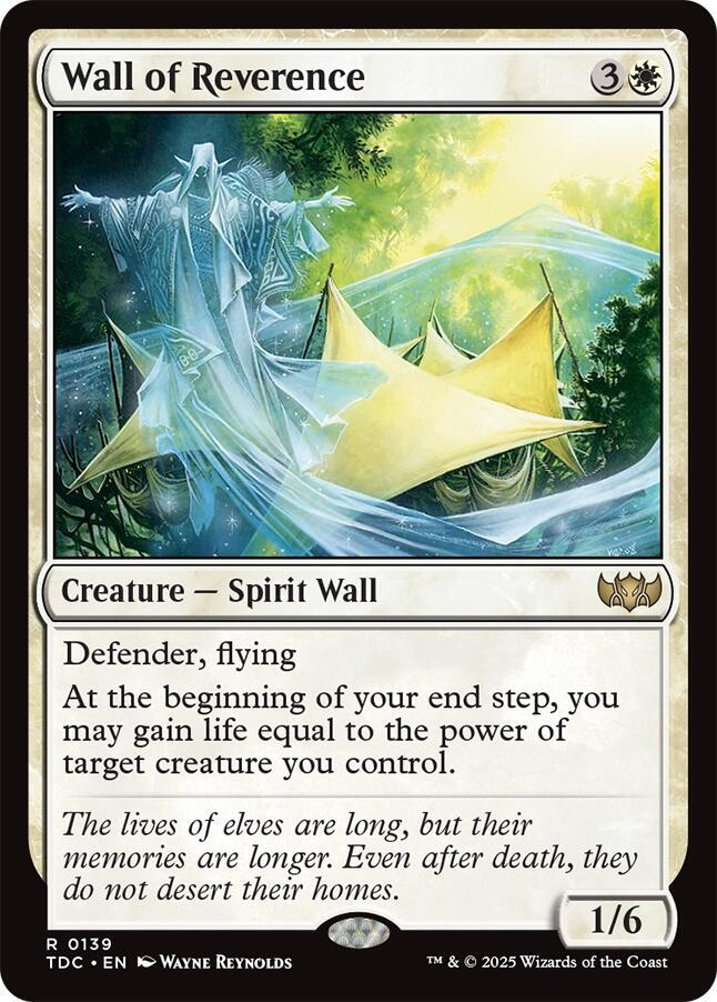 Wall of Reverence [Commander: Tarkir: Dragonstorm] 139