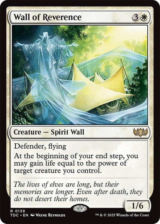 Wall of Reverence [Commander: Tarkir: Dragonstorm] 139