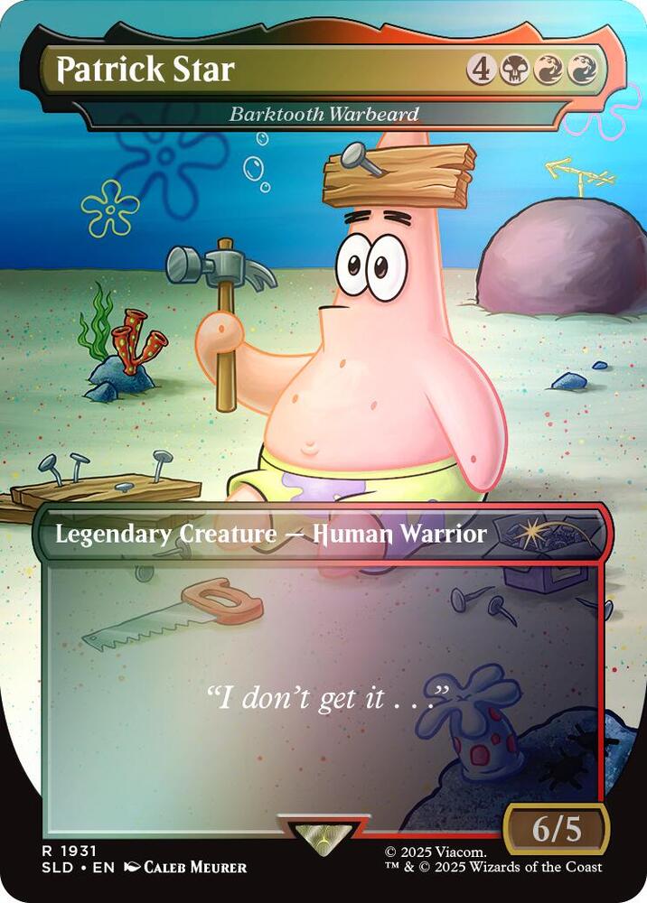 Patrick Star - Barktooth Warbeard (Rainbow Foil) [Secret Lair Drop Series] 1931