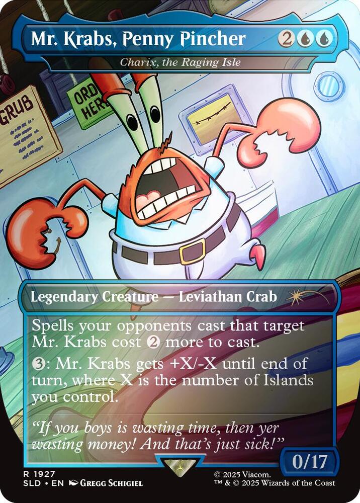 Mr. Krabs, Penny Pincher - Charix, the Raging Isle (Rainbow Foil) [Secret Lair Drop Series] 1927