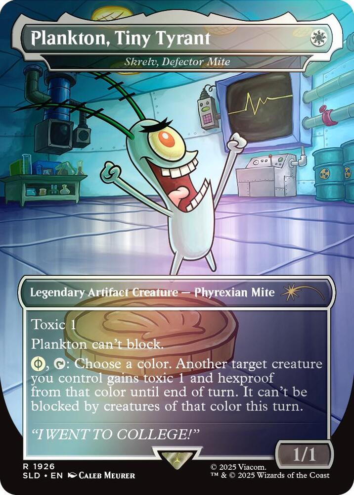 Plankton, Tiny Tyrant - Skrelv, Defector Mite (Rainbow Foil) [Secret Lair Drop Series] 1926