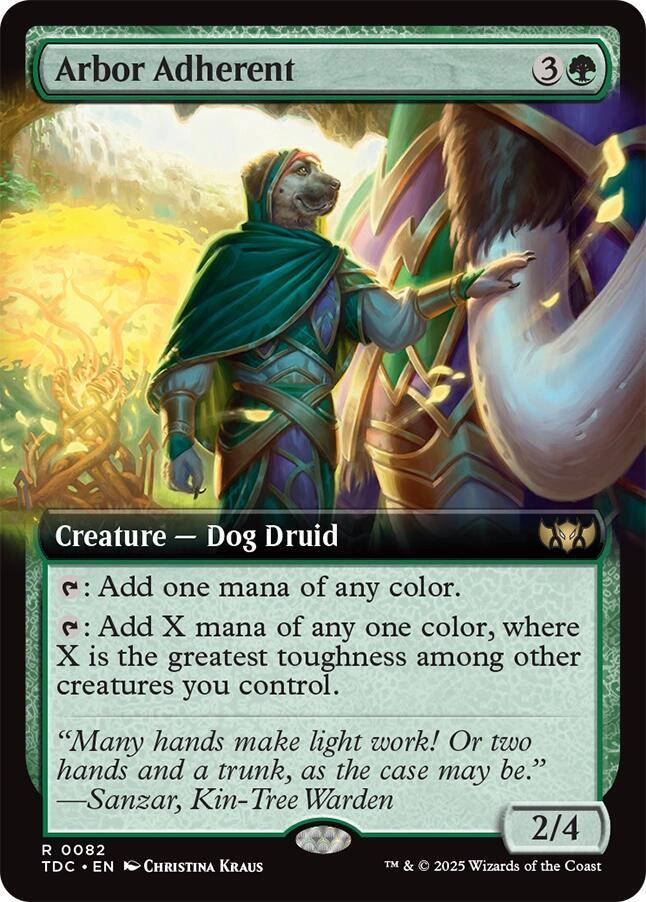 Arbor Adherent (Extended Art) [Commander: Tarkir: Dragonstorm] 82