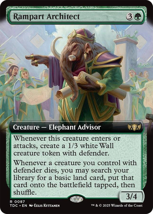 Rampart Architect (Extended Art) [Commander: Tarkir: Dragonstorm] 87