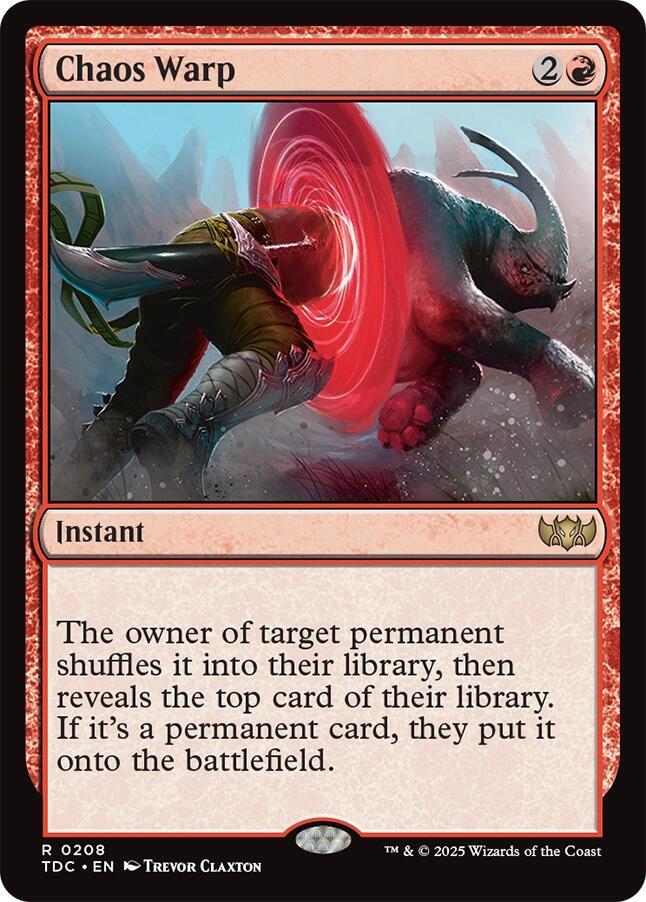 Chaos Warp [Commander: Tarkir: Dragonstorm] 208