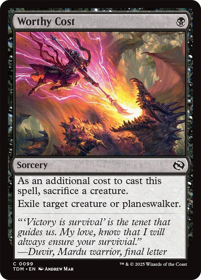 Worthy Cost [Tarkir: Dragonstorm] 99