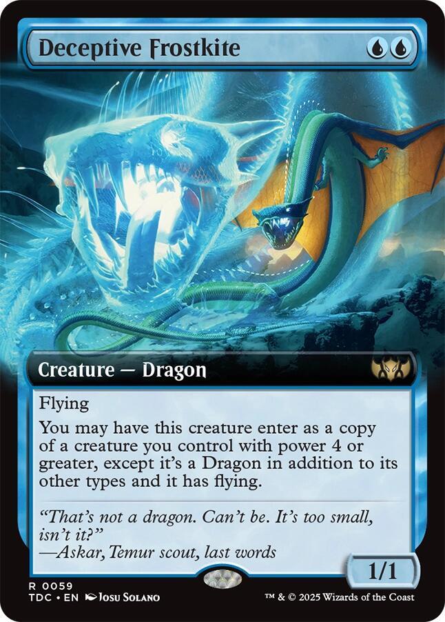Deceptive Frostkite (Extended Art) [Commander: Tarkir: Dragonstorm] 59