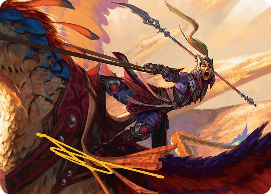 Dragonback Lancer Art Card (3/54) (Gold-Stamped Signature) [Art Series: Tarkir: Dragonstorm] 3