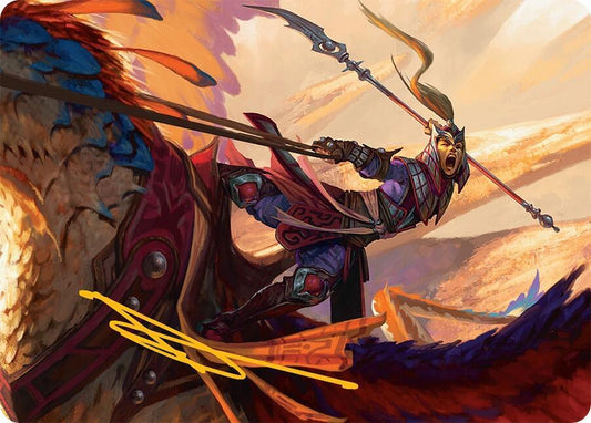 Dragonback Lancer Art Card (3/54) (Gold-Stamped Signature) [Art Series: Tarkir: Dragonstorm] 3