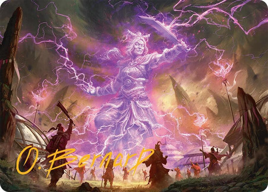 Smile at Death Art Card (4/54) (Gold-Stamped Signature) [Art Series: Tarkir: Dragonstorm] 4