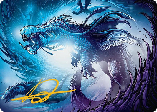 Roiling Dragonstorm Art Card (33/54) (Gold-Stamped Signature) [Art Series: Tarkir: Dragonstorm] 33