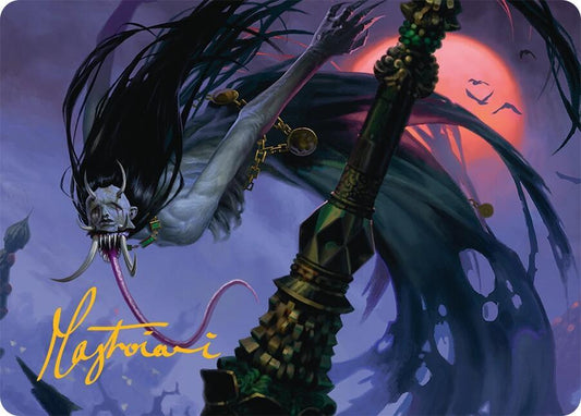 Qarsi Revenant Art Card (12/54) (Gold-Stamped Signature) [Art Series: Tarkir: Dragonstorm] 12