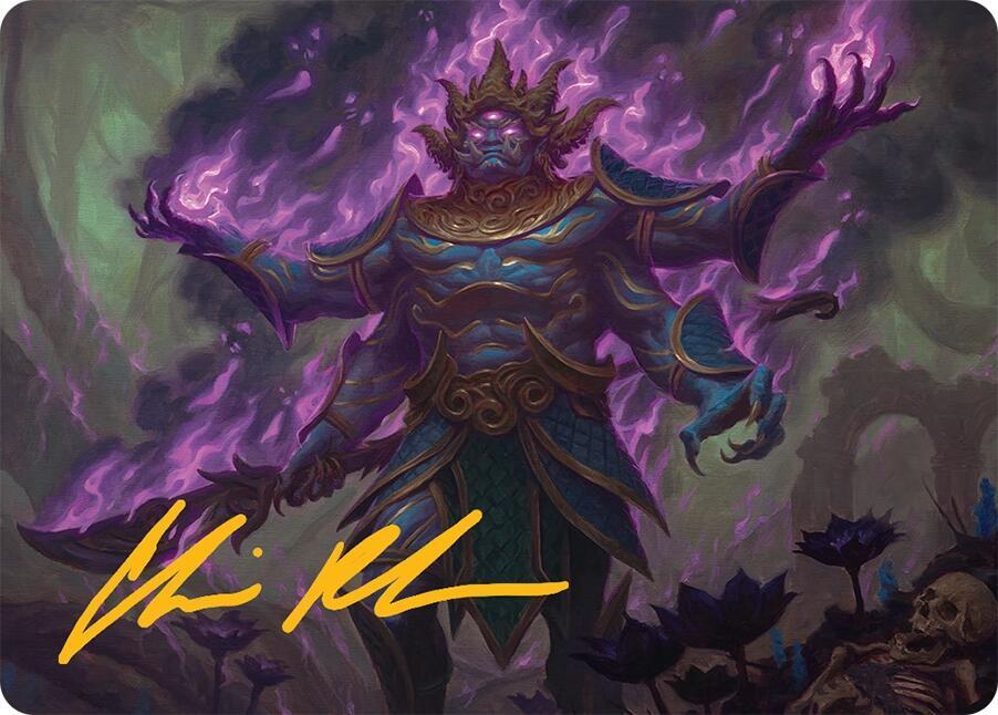 Rot-Curse Rakshasa Art Card (13/54) (Gold-Stamped Signature) [Art Series: Tarkir: Dragonstorm] 13